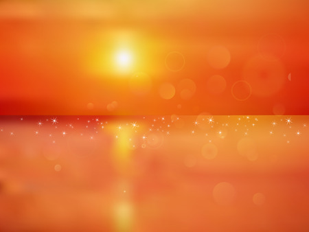 Sea sunset backgroundのイラスト素材