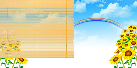 Sunflower blind backgroundのイラスト素材