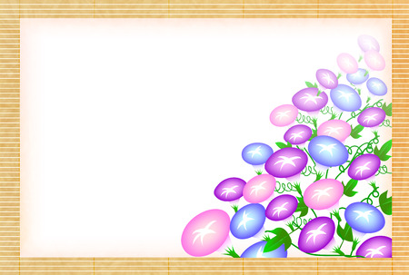 Morning glory summer greeting backgroundのイラスト素材