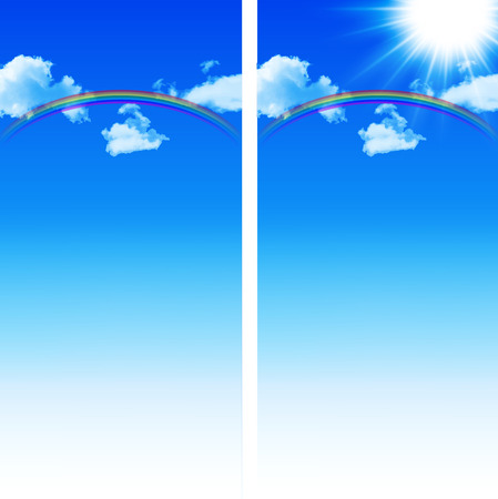 Sky rainbow backgroundのイラスト素材