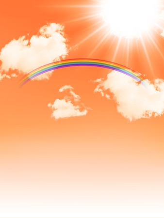 Sunset autumn sky backgroundのイラスト素材