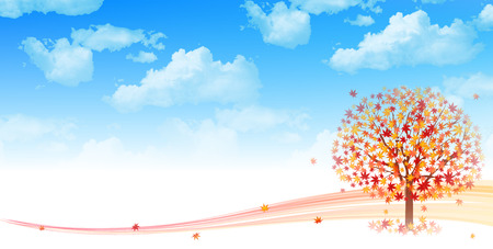 Maple foliage backgroundのイラスト素材