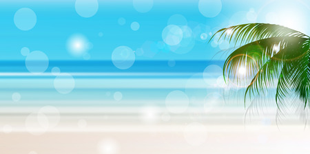 Sea palm backgroundのイラスト素材