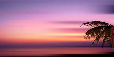 Sea sunset backgroundのイラスト素材