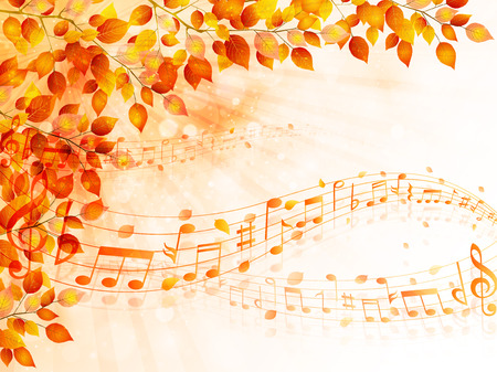 Maple autumn leaves noteのイラスト素材