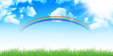 Sky rainbow backgroundのイラスト素材