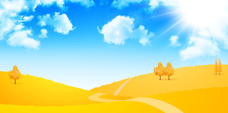 Autumn sky backgroundのイラスト素材
