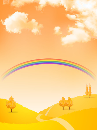 Autumn sky backgroundのイラスト素材