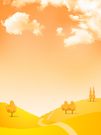 Autumn sky backgroundのイラスト素材