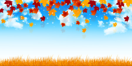 Maple sky backgroundのイラスト素材