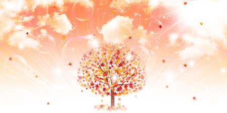 Maple foliage backgroundのイラスト素材