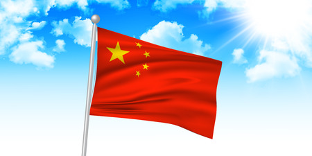 China national flag backgroundのイラスト素材
