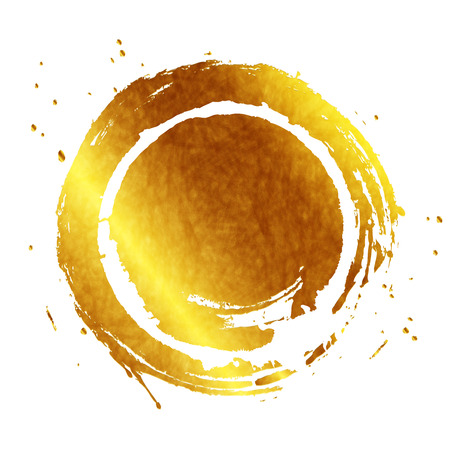 Frame gold circleのイラスト素材