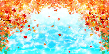 Maple foliage backgroundのイラスト素材