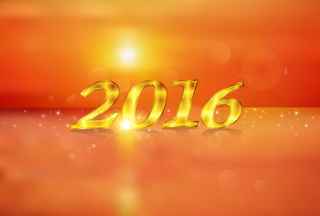 2016 Sunrise New Year's cardのイラスト素材
