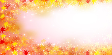 Maple autumn leaves backgroundのイラスト素材