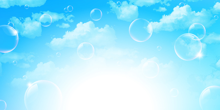 Empty soap bubble backgroundのイラスト素材