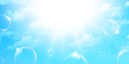 Empty soap bubble backgroundのイラスト素材