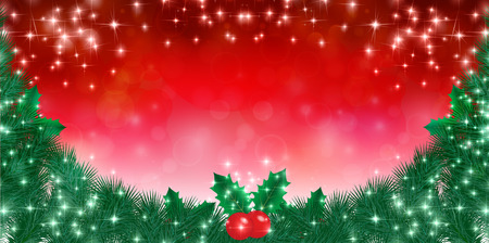 Christmas fir tree backgroundのイラスト素材