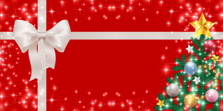 Christmas ribbon backgroundのイラスト素材