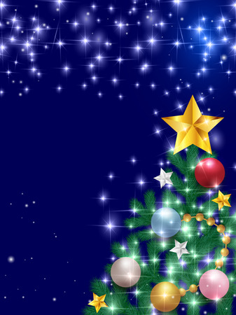 Christmas fir tree backgroundのイラスト素材