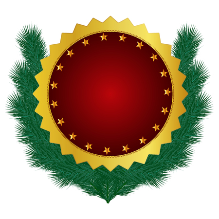 Christmas medal frameのイラスト素材