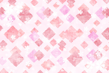 New Year's card cherry backgroundのイラスト素材