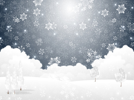 Snow Christmas backgroundのイラスト素材