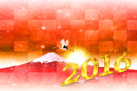 Fuji New Year's card backgroundのイラスト素材