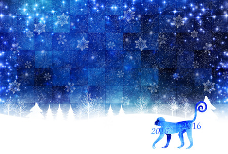 Monkey greeting cards backgroundのイラスト素材