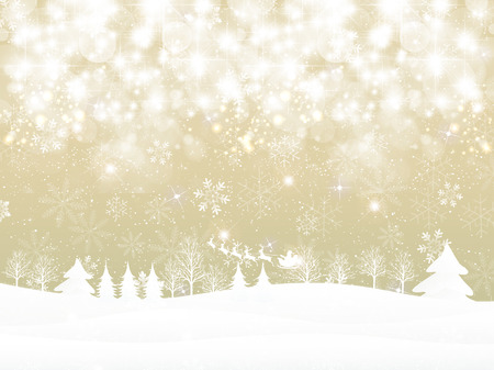Snow Christmas Santa backgroundのイラスト素材