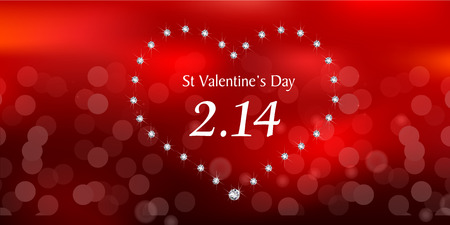 Valentine Heart light backgroundのイラスト素材