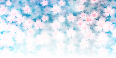 Spring cherry blossom backgroundのイラスト素材