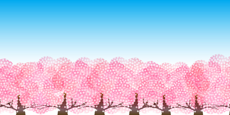 Cherry spring flower backgroundのイラスト素材