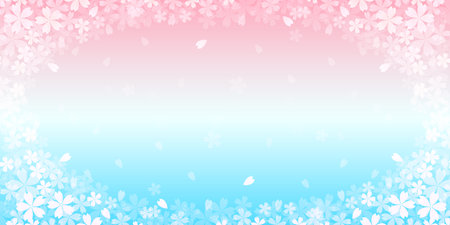 Cherry spring flower backgroundのイラスト素材