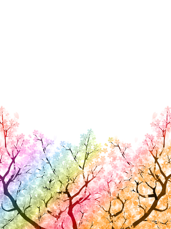 Cherry spring flower backgroundのイラスト素材