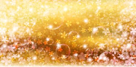 Cherry spring flower backgroundのイラスト素材