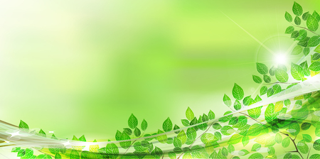 Fresh green leaf tree backgroundのイラスト素材