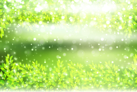 Fresh green leaf tree backgroundのイラスト素材