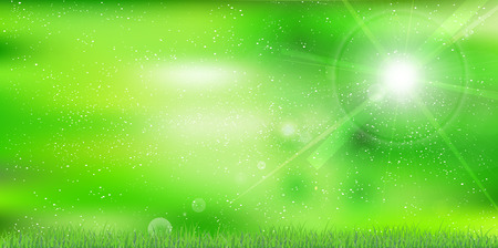 Fresh green green landscape backgroundのイラスト素材