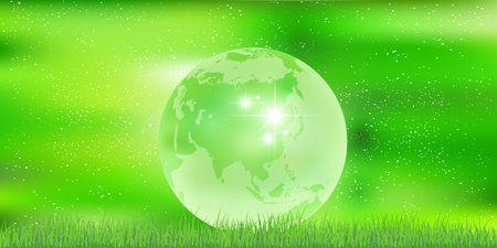 Earth fresh green landscape backgroundのイラスト素材