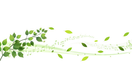 Leaf tree fresh green backgroundのイラスト素材