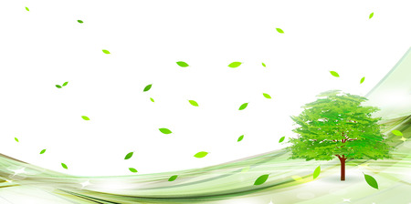 Leaf tree fresh green backgroundのイラスト素材