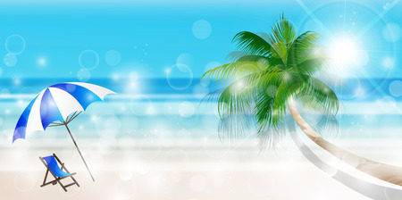 Sea summer landscape backgroundのイラスト素材