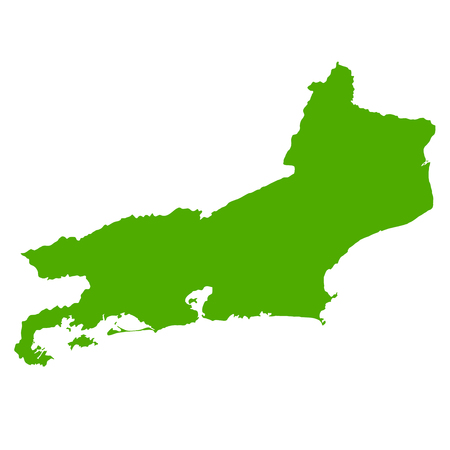 Rio de Janeiro map green iconのイラスト素材