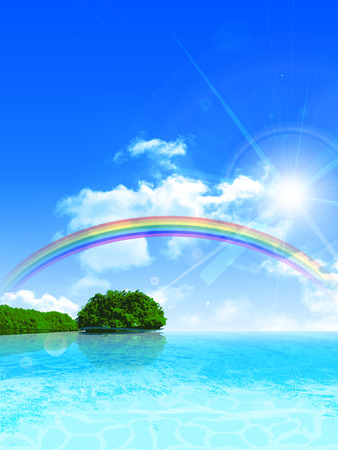 Sea summer landscape backgroundのイラスト素材