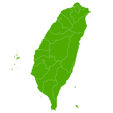 Taiwan map Country iconのイラスト素材