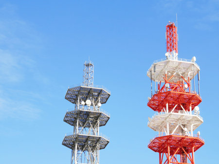 Radio sky landscape background