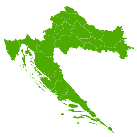 Croatia map Country iconのイラスト素材