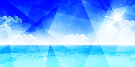 Sea summer landscape backgroundのイラスト素材